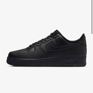 BRAND NEW BLACK NIKE AIR FORCE ONES